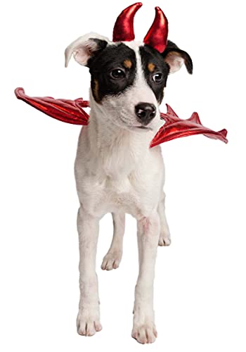 Pet Krewe Devil Dog Costume & Cat Costume - Attaches to Any Pet Harness, One Size Fits All Pets - Perfect for Christmas Holiday, Parties, Photoshoots, Gifts for Dog & Cat Lovers