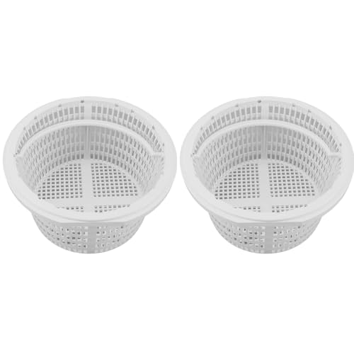 Jkioump 2pcs Panier Skimmer Piscine, 19x11cm, Panier Écumeur De Piscine, Paniers D'Écumoire De Piscines Rechange avec Poignée, pour Enlever Les Feuilles Et La Saleté