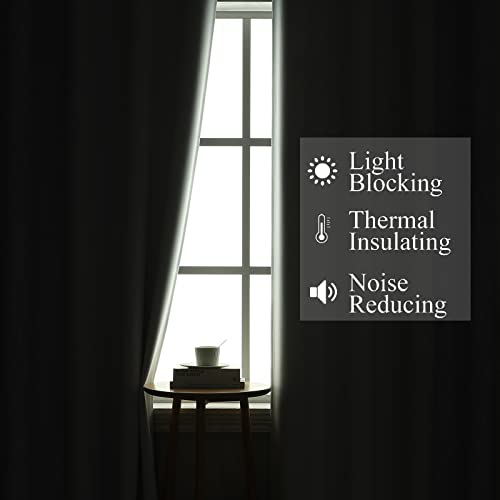 Estelar Textiler Lilac and Greyish White Ombre Blackout Curtains 54 Inch Length 2 Panels, Full Room Darkening Gradient Drapes for Kitchen, Thermal Insulated Grommet Short Curtains for Bathroom,42Wx54L