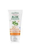 equilibra Solari, Aloe Crema Solare SPF 20 Travel Size, a Base di Aloe Vera, Vitamina C ed E, Olio di Argan, Olio di Cocco e Burro di Karité, Per un'Abbronzatura Sana e Naturale, Water Resistant, 75ml