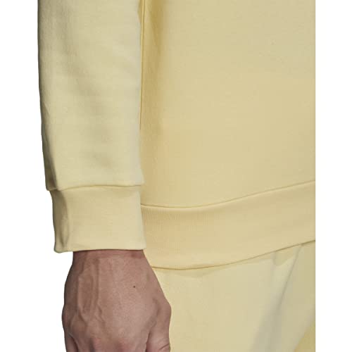 Image of adidas Men's Essentials Fleece Sweatshirt, Almost Yellow /White, Small