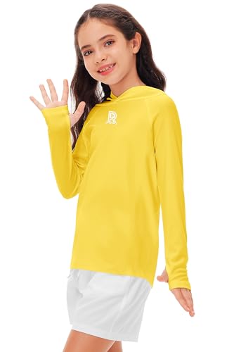 Image of Remimi Kids Sun Shirt Rash Guard Quick Dry Sun Protection Athletic Hoodie Hiking Shirts 3-12 Years