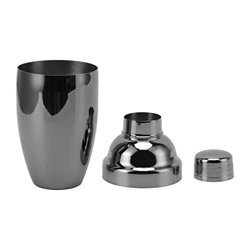 uHLANQC Shaker à Cocktail for Bar en Acier Inoxydable Noir, Barman de Cuisine, Boissons mélangées, Tasse thé au Lait – Acier 304 Durable, Finition Lisse, for la Maison ou Les fêtes(Plated Black)
