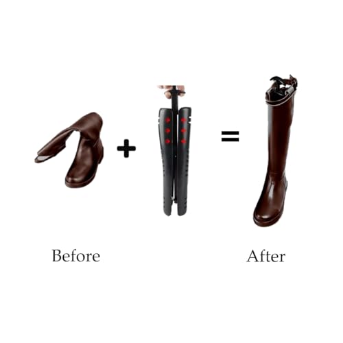 Hungpure Stiefelbaum, automatische lange Stiefelhalter, kniehohe Stiefel, Shaper, schwarz, Stiefelspanner für Damen und Herren, Schwarz , 12.6 in