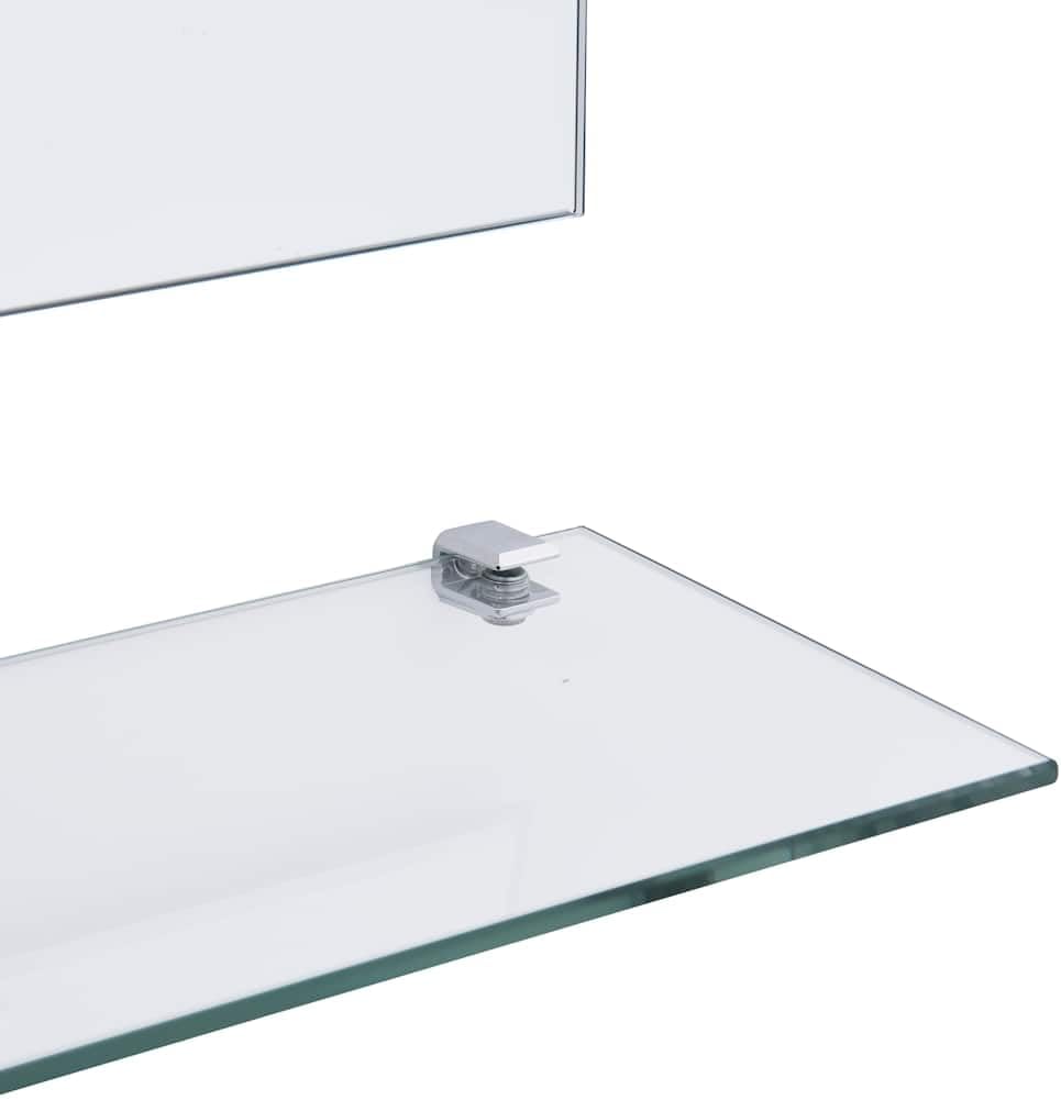 vidaXL Wall Mirror See-Through Tempered Glass 31.5 x 23.6 in Simple