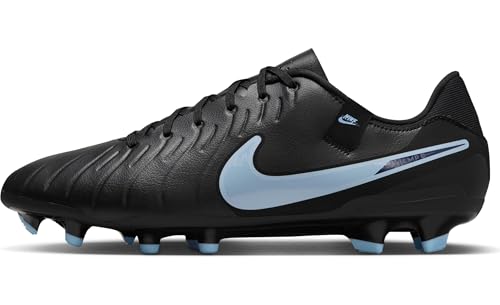 Nike Men's Legend 10 Academy Fg/Mg Football Shoe, Black/Black, 12