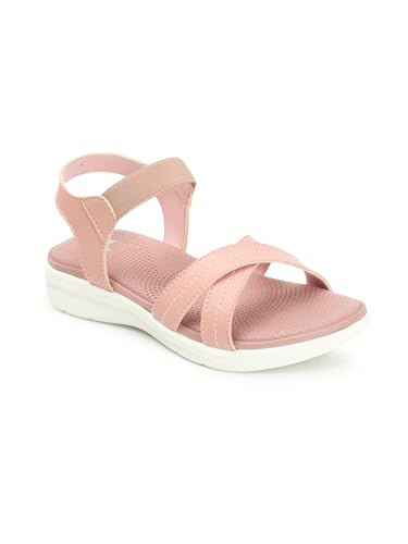 Image of Carlton London women's Cross Strap Adjustable Comfort Sandals