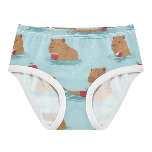Wusikd Cute Capybara Girls' Underwear Cotton Girls Briefs Soft Toddler Underwear 2T