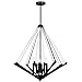 8 Light Matte Black Chandelier
