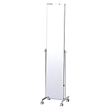 不二貿易 スタンドミラー キャスター付き 全身 姿見 鏡 幅37×奥行36×高さ159cm シルバー 角度調整 飛散防止 15547