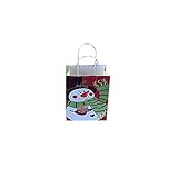 Tamaño: 13,5 * 21 * 8 cm 10 unids/lote bolsa de papel de Navidad multifunción 21 * 13 * 8 cm bolsas de regalo de Festival con asas suministros de fiesta para eventos-14_El 13x21cm