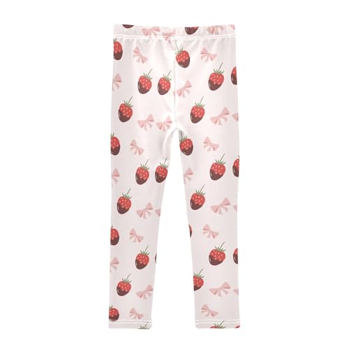 Berry in Chocolate Girls Leggings,Workout Leggings for Girls Toddler Athletic Legging Size for 3-10T2