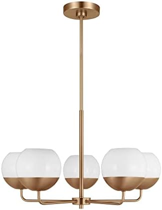 Generation Lighting 3168105-848 Alvin Chandelier, 5-Light 300 Total Watts, Satin Brass