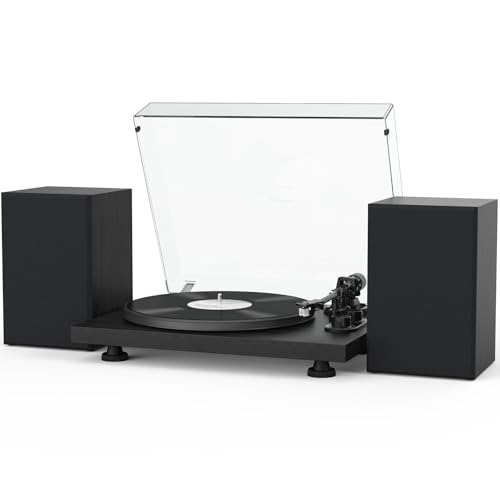 Udreamer Record Player Turntable Hi-Fi System with 40W Bookshelf Speakers, Bluetooth with Aluminum platter, Built-in Phono Preamp, Belt Drive 2-Speed, Adjustable Counterweight, AT-3600L, Black Udreamer Record Player Turntable Hi-Fi System with 40W Bookshelf Speakers, Bluetooth with Aluminum platter, Built-in Phono Preamp, Belt Drive 2-Speed, Adjustable Counterweight, AT-3600L, Black