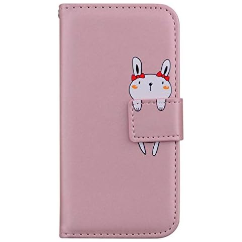 SEEYA Animal Wallet Case for Samsung Galaxy M31 Rose Gold PU Leather Flip Folio Cover with Card Slots Holder Magnetic Clasp Soft TPU Bumper Purse Bookstyle Phone Holster Cases Covers - Rabbit Cover