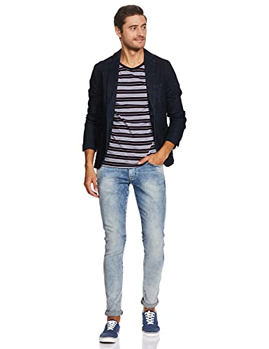 Image of Jockey 2717 Men's Super Combed Cotton Rich Striped Round Neck Half Sleeve Regular Fit T-Shirt