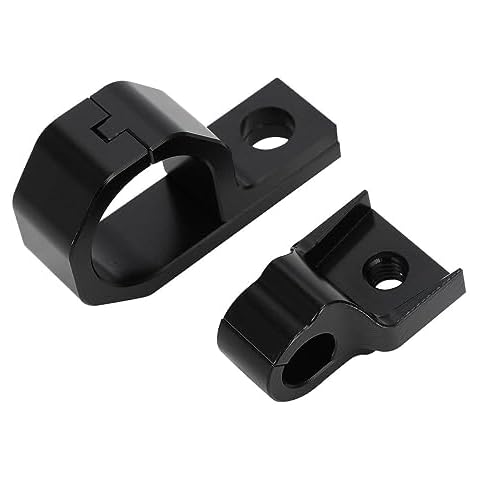 YSMOTO KLX110 Front Brake Line Clamp, Brake Hose Snap Aluminum for KLX110/110L 2010-2023, Black Cover