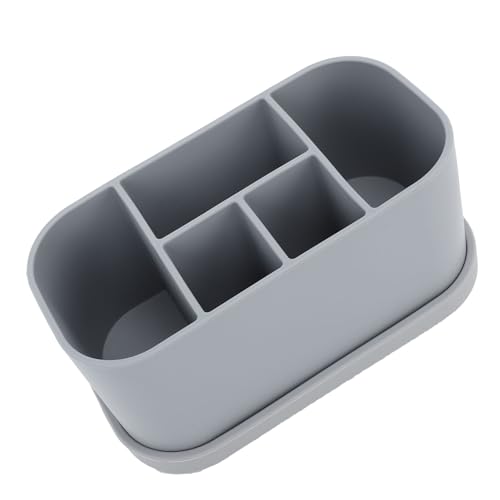 Support brosse à dents silicone multifonction au design épuré pour comptoir - 6