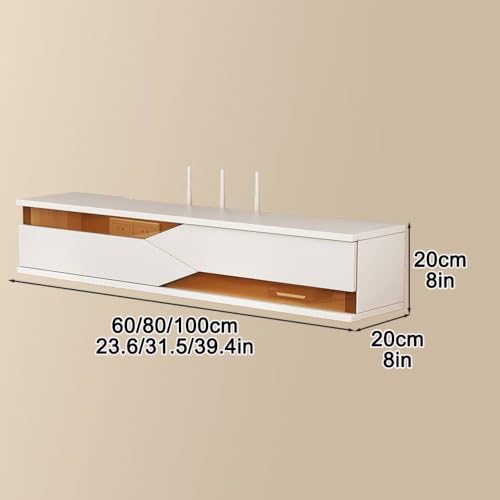 Meuble rangement mural pour routeur Wi-Fi box et décodeur - 6
