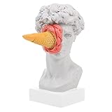 LUOZZY Ice Cream Smashed David Sculpture Decor House Statue (Strawberry)