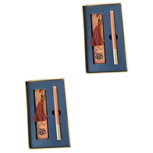 Kit de remise de diplôme avec marque-page en bois élégant et stylo souvenir
