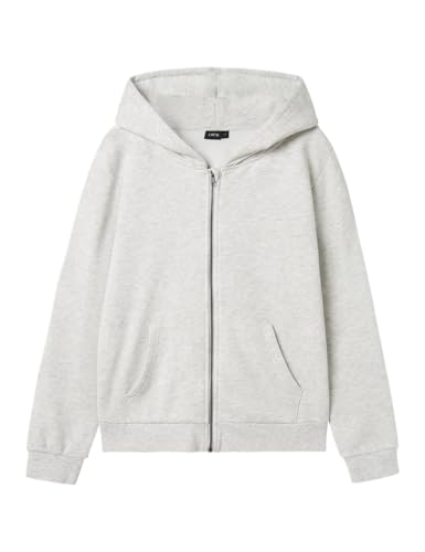 Sweat Card W Hood Noos NAME IT avec pantalon de sport mixte gris chiné