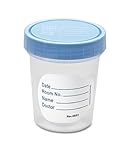 Medline Basic Specimen Containers, Sterile, Latex-Free, Polypropylene, 4.5-oz Capacity (Pack of 100)
