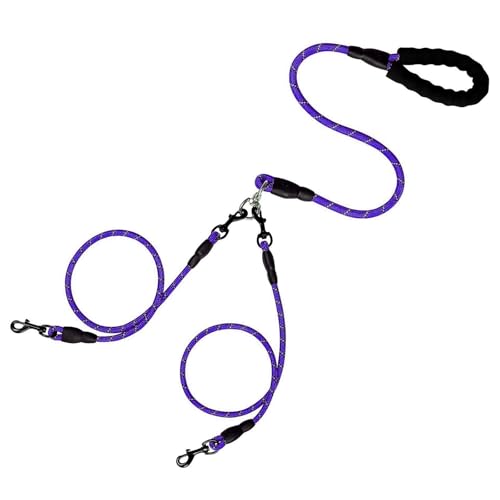 Secure Reflective Dog Leash Features Detachable Comfortable Grip and High Strengths for Safe Pet Walking Activities Walking Leas
