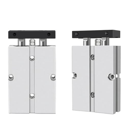 Cilindro neumático doble vástago TN que elimina la flexión mecánica en guías de carrera 45mm 2