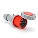 MEZQBKDL Industrial Connector LX-2352-63A, LX-2452-125A Aviation Socket Coupler(LX-2452-125A)