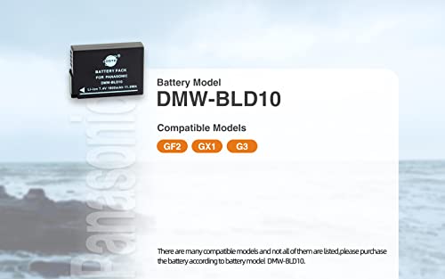 Batería DMW-BLD10E DSTE para cámaras Panasonic Lumix DMC-G3 y DMC-GF2 6