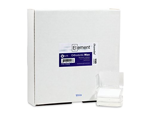 Element Dental Orthodontic Wax 100 Pack Case-10 Colors/scents Available (White/Unscented)