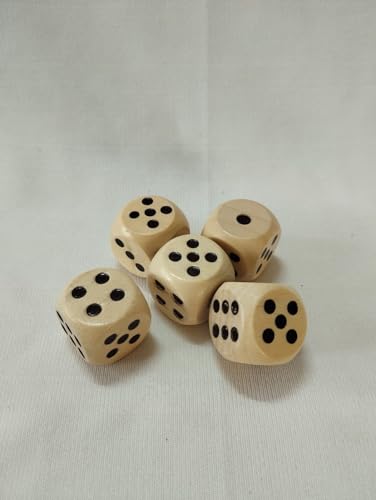 Dull White Wooden Dice Set of 2, Lightweight Indoor Game Pieces (2.5cm) (B0CZRL336T) Amazon Price History, Amazon Price Tracker
