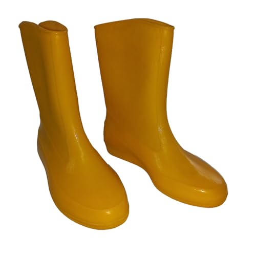 Vulcasa - Botas de agua de mujer con cuña (Amarillo, Sistema tallas calzado EU, Adulto, Números, mediano, 37)