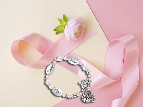 Breast Cancer Awareness Pink Ribbon Bracelets for Fundraising, Charity Walks, and Gifts - Perfect for Breast Cancer Awareness Month2