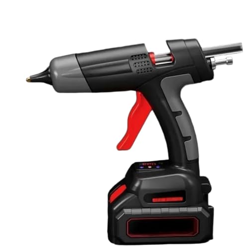 MKHQST Pistola Silicona Caliente, Pistola de Pegamento Caliente a batería de 21 V con Control de Temperatura. Pistola de Pegamento Caliente de precisión de 11 mm para Reparaciones(1500mAh)