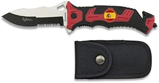 Albainox 19893AGR1046 scyzoryk z hiszpańską flagą, czerwony, bez znaczka, 9,1 cm, na polowanie, wędkowanie, kemping, do aktywności na świeżym powietrzu, survival i Bushcraft Albainox 19893AGR1046 + uchwyt na butelki