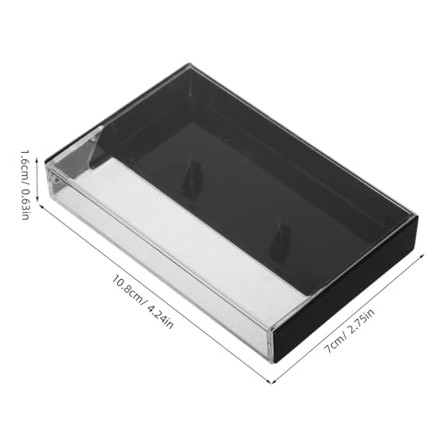 PRETYZOOM Music Cassette Box Cassette Tape Storage Case Plastic Cassette Box Cassette Tape Organizer for Small Items