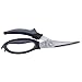 Gerior Spring Loaded Poultry Shears - Heavy Duty Kitchen Scissors for Cutting Chicken, Poultry, Game, Bone, Meat - Chopping Food, Herb - Stainless Steel - Black