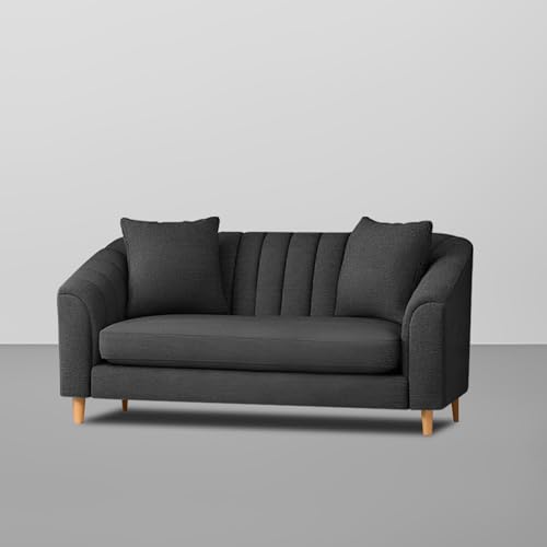 Image of Doraldo 2 Seater Sofa Set for Living Room (Black) Premium Fabric Sofa