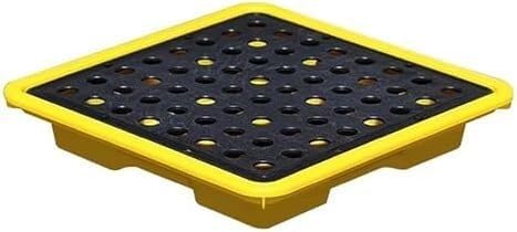 Stackable Spill Containment Pallets – Robust Polyethylene Platforms with Flat Grids for Warehouses and Factories – Modular Solutions to Prevent Spills-33x33x5.8cm
