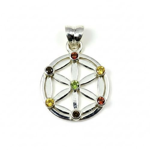 Pendentif pierres rondes naturelles et argent pour illuminer vos tenues bohèmes chic au quotidien