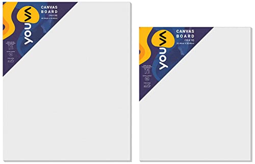 Image of Navneet Youva | Primed Canvas Board Pack of 3 & Navneet Youva | Primed Canvas Board| 16x20 inch