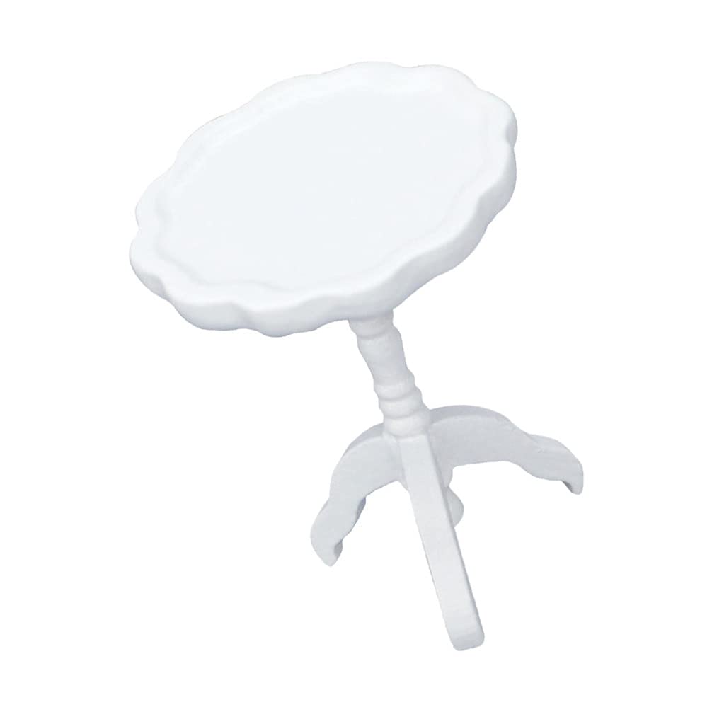 Toyvian 1: 12 Scale Dollhouse Miniature Coffee Table Mini Round Desk Living Room Furniture Small House Decorations Accessories