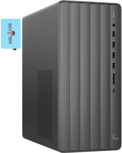 HP Newest Envy High Performance Business Desktop Nightfall Black (16-Core Intel i7-13700, 16GB RAM, 512GB SSD, Intel UHD 770, WiFi 6, BT 5.3, RJ-45, Win11H) w/USB KYB, Mouse, & DKZ Hub
