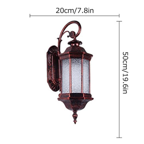 Applique murale extérieure rétro lanterne imperméable aluminium E27 patio