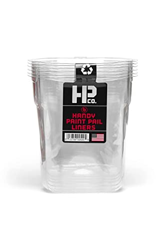 Handy Paint Pail Liner, Holds 32-Fl Oz Of Paint Or Stain, Efficient For Clean-Ups And Quick Color Changes With Integrated Magnetic Brush Holder #TOP1