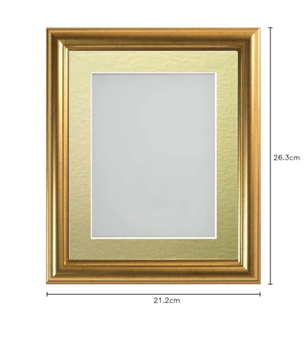 Frame Company Eldridge Gold Photo Frame with Gold Mount, 8x6 for 6x4 inch, fitted with perspex, Gold with Gold Mount - Image 3