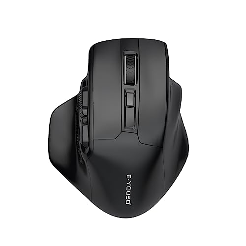 E-YOOSO Large Bluetooth Wireless Mouse for Big Hands, X-31 Cordless Ergo Computer Mouse, 6 Buttons, 5-Level 4800 DPI, 18 Months Battery Life, for Laptop, PC, Chromebook