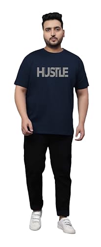 Image of West Gate Clothing Plus Size Cotton T-Shirt for Men | XL, 2XL, 3XL, 4XL, 5XL | Black, Red, White, Blue, Grey Melange | Mens Combo